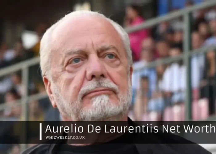 Aurelio De Laurentiis surrounded by film reels and money