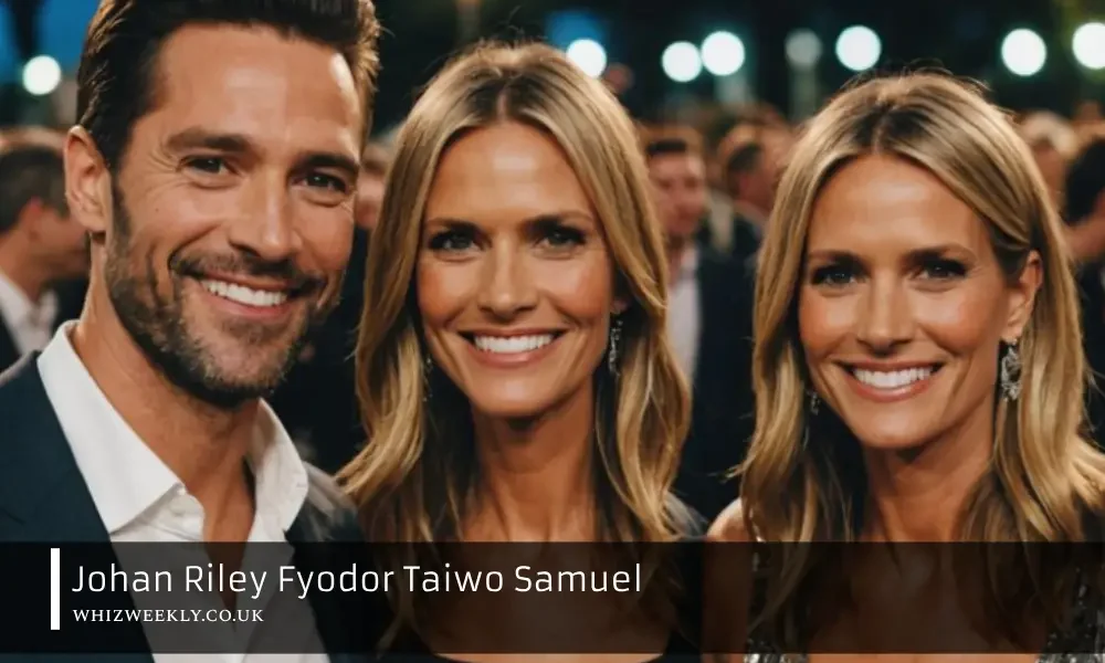 Johan Riley and Heidi Klum at a public event.