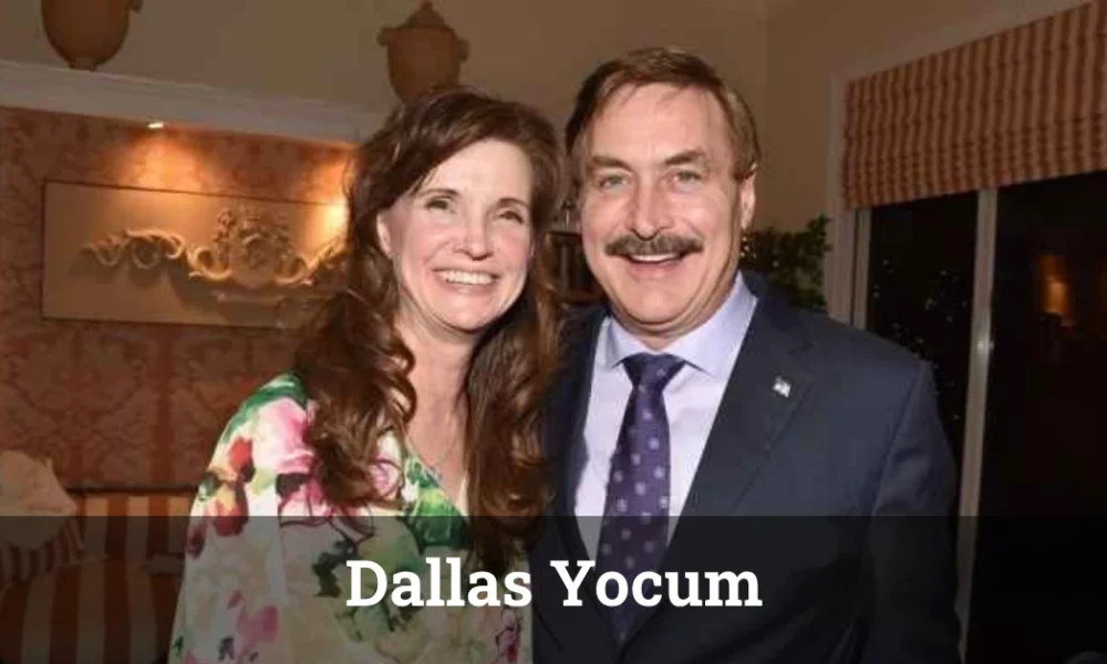 Dallas Yocum, ex-wife of MyPillow CEO Mike Lindell, looking composed and private.