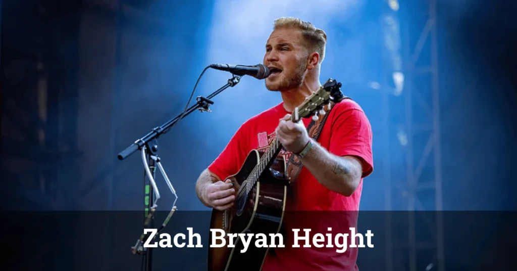 Zach Bryan performing on stage - Country star stands Zach Bryan height 5'10" (178cm) tall