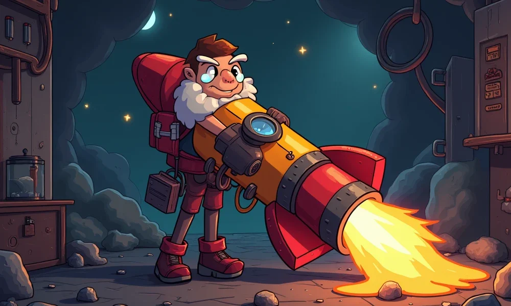 Cjugames the Rocket Shop: A Journey to Naval Innovation by Captain Federico Capelli CJUGames logo next to Uncle Chop's Rocket Shop game cover, showcasing cjugames the rocket shop connection.