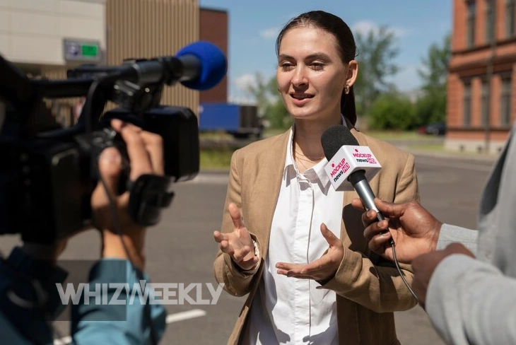 Erica Kruzinski 7 News reporting live from a Boston community event