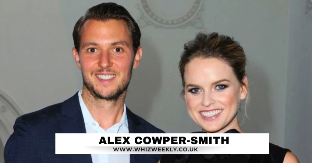 Alex Cowper-Smith and Alice Eve smiling together at formal event before their divorce