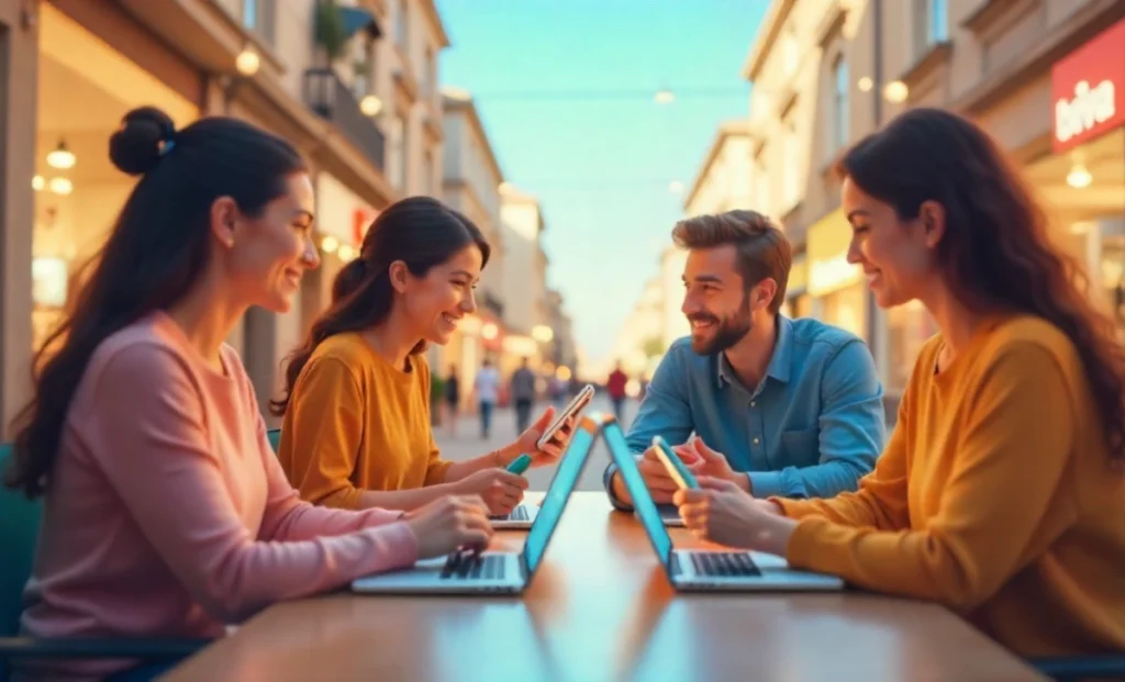 Business owner using best strategies for growing with Coomersu community commerce platform on laptop