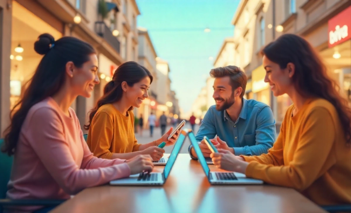 Business owner using best strategies for growing with Coomersu community commerce platform on laptop