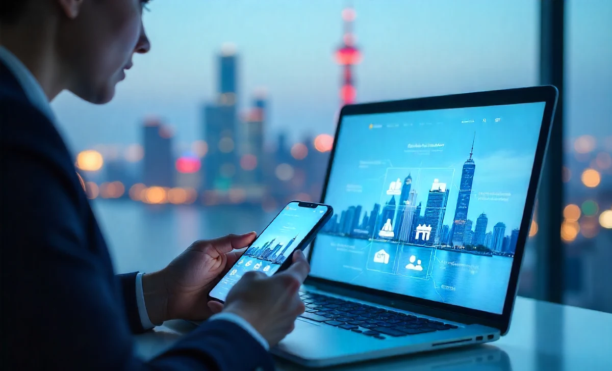 Fangchanxiu.com real estate platform dashboard displaying Chinese property search tools and virtual tour features