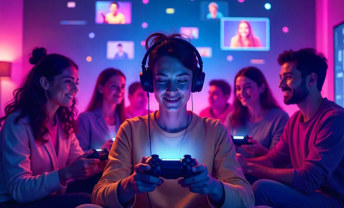 Gaymetu E platform interface showing AI-powered gaming, streaming and community features for inclusive digital spaces