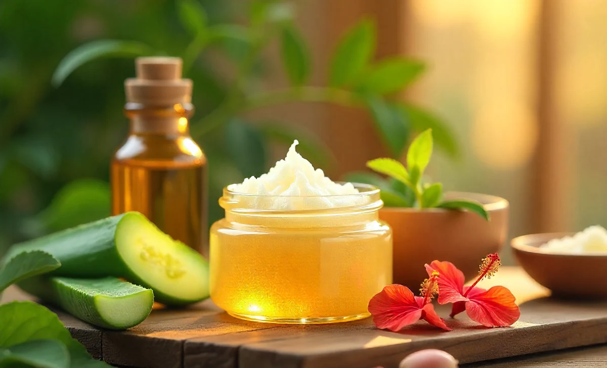 Gel Ooru natural herbal beauty products with traditional ingredients for skin care and hair treatment benefits