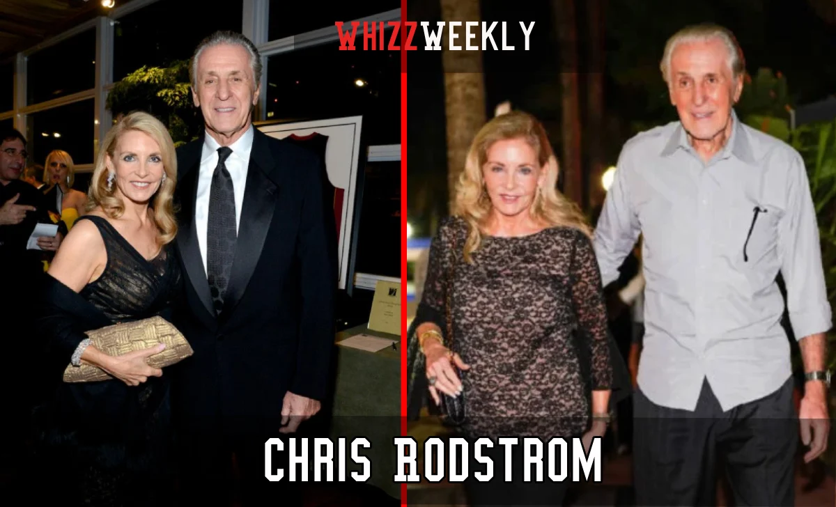 Chris Rodstrom with Pat Riley at NBA event showing their partnership that led to 5 championship wins through her psychology help