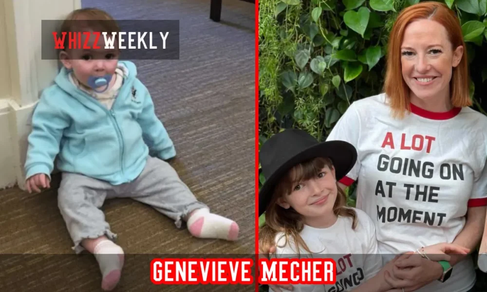 Genevieve Mecher family photo showing controlled public appearance as example of their privacy protection strategy