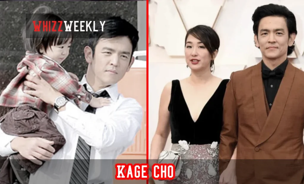 John Cho and Kerri Higuchi, parents of Kage Cho, pictured together at a formal event symbolizing family privacy.