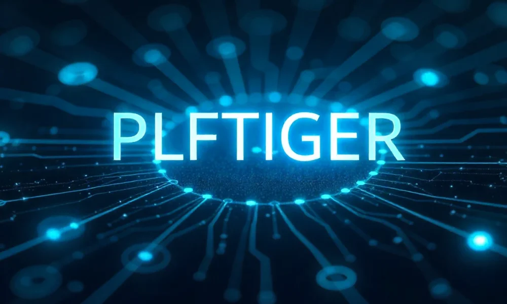 Plftiger digital framework illustration showing adaptive tech systems, AI networks & cybersecurity elements