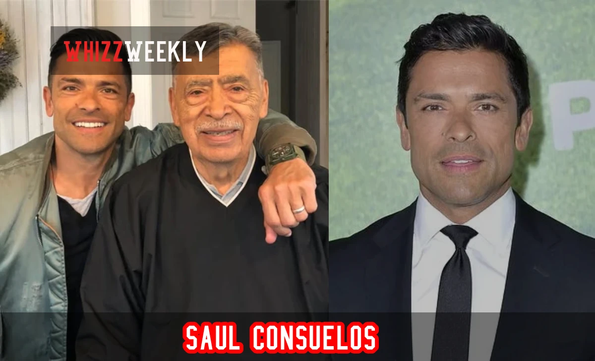 Saul Consuelos with family members at gathering showing Mexican patriarch and father of actor Mark Consuelos
