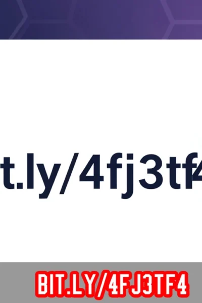 bit.ly/4fj3tf4 shortened URL shown on screen with digital marketing analytics and social media platform icons around it.