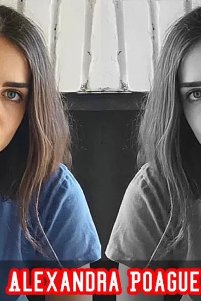 Alexandra Poague feminist artist and scholar standing at Chapman University symposium with Girl Meat zine display