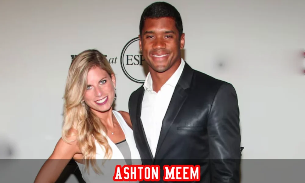 Ashton Meem smiling at a public event, known as Russell Wilson's first wife and advertising professional based in Charlotte.