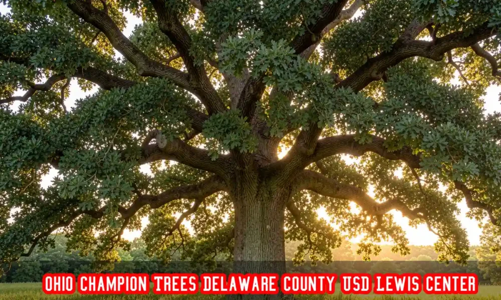 Ohio Champion Trees Delaware County USD Lewis Center — large heritage oak tree documented in the ODNR Big Tree Registry.