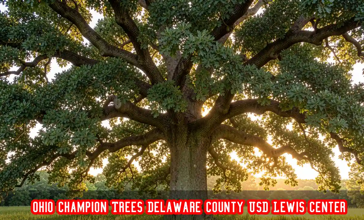 Ohio Champion Trees Delaware County USD Lewis Center — large heritage oak tree documented in the ODNR Big Tree Registry.