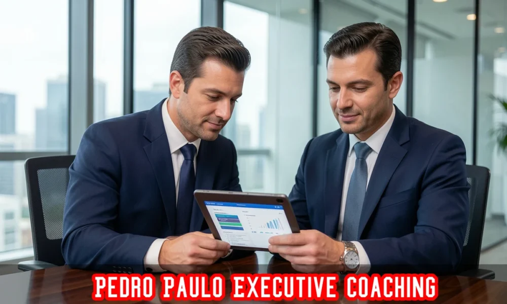 pedro paulo executive coaching leadership session with executive and coach reviewing goals